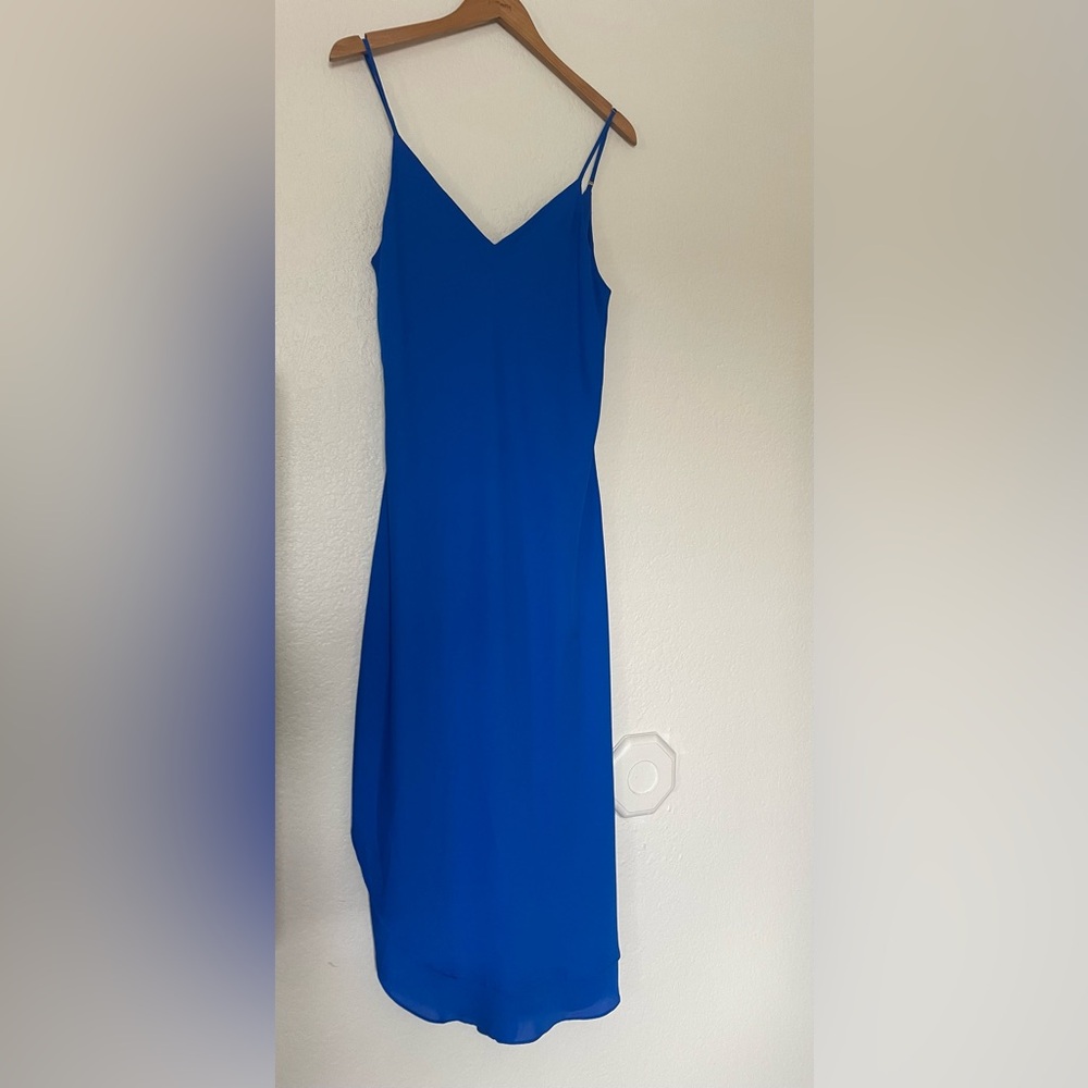 Amanda Uprichard One Shoulder Blue Dress